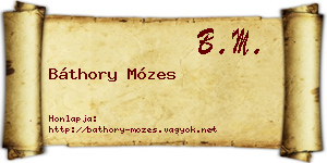 Báthory Mózes névjegykártya
